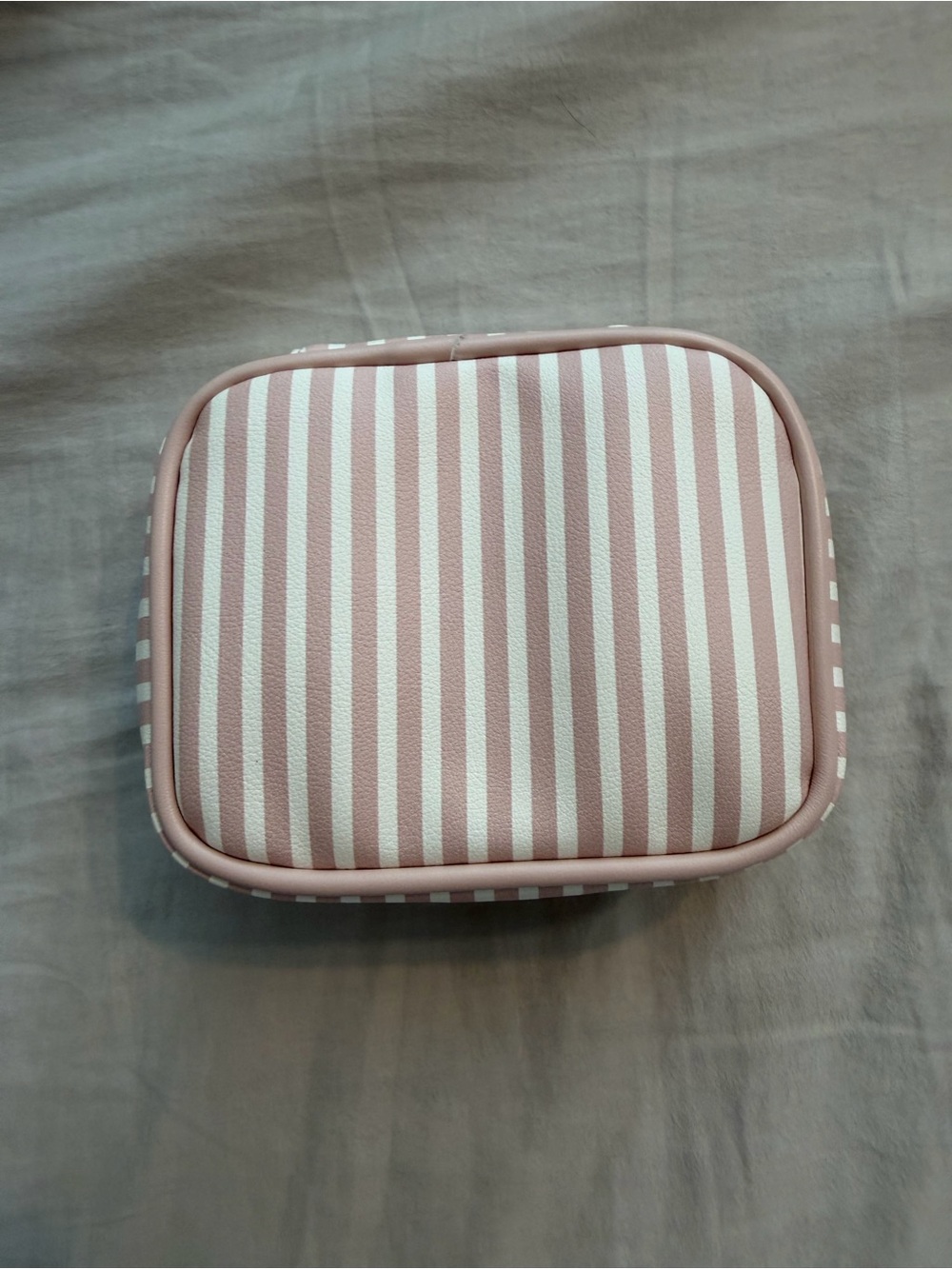 Poppy & Peonies Blush Pink and White Striped Case
